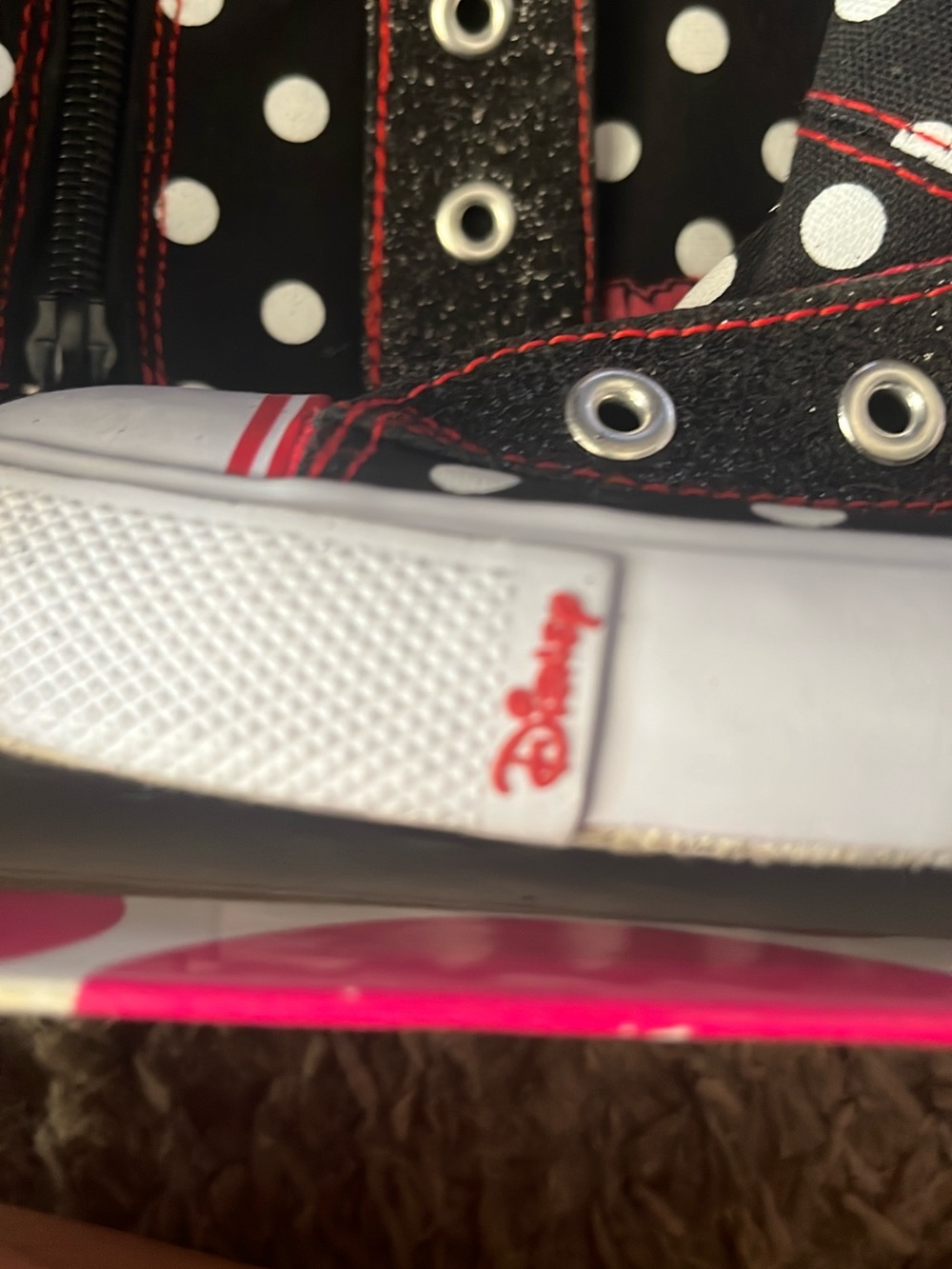 Minnie Mouse Polka Dot Shoes - Black & White - Picture 3 of 6